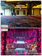 BEARFETE高端婚礼定制：#BEARFETE作品#@小熊戴欣 老师在酒店原有格局的基础上对大厅进行二次设计，将规整几何形空间划分为不同功能区，灯光舞美与绝妙的花艺设计，使现场呈现出令人惊艳的视觉效果。我们致力于有限空间中的无限创造，颠覆平凡。#国贸三期#