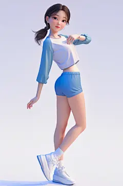 AI数字艺术CG风健身运动人物插画-众图网