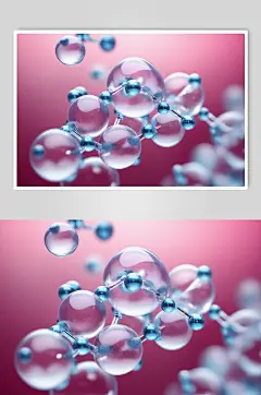 AI数字艺术医美液体泡泡分子3d医疗模型