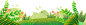 卡通插画风草地