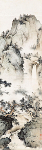 陈少梅 山水 立轴 设色纸本作品欣赏