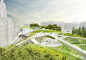 Residents vote in favor of Diller, Scofidio & Renfro’s Aberdeen City Garden Redesign,View from Rosemount Viaduct - Rendering provided by the Diller Scofidio + Renfro submission boards