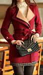 All-Match Double-Breasted Beam Waist Belt Coat http://dresslily.com official-mk-mall.de.hm $61.99 michael kors bags, handbags,mk bags,