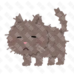 脏兮兮不洗澡毛没有光泽的小猫猫咪手绘卡通插画手绘png儿童插画免扣素材1