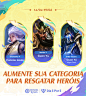 O #Dia5Por5 começa hoje! Aqui estão os eventos que você não pode perder: 

️ 29/04 - 01/05: todos os heróis e visuais populares disponíveis para teste por tempo limitado
️ 29/04 - 03/05: Participe de um sorteio para ganhar todos os heróis e visuais.
️ 20/