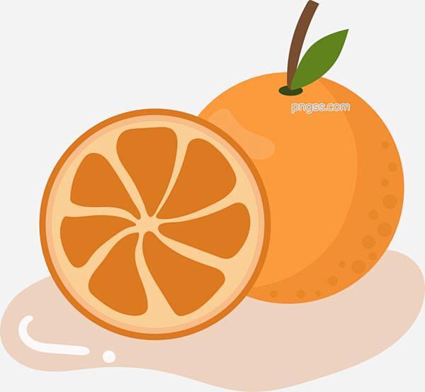 切开的橙子设计电商海报果汁包装矢量橙子图...