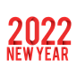 红色折纸手绘卡通2022新年元旦