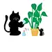猫猫 壁纸 简单 插画