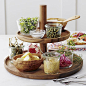 2-Piece Acacia Stacking Platter Set | Crate and Barrel: