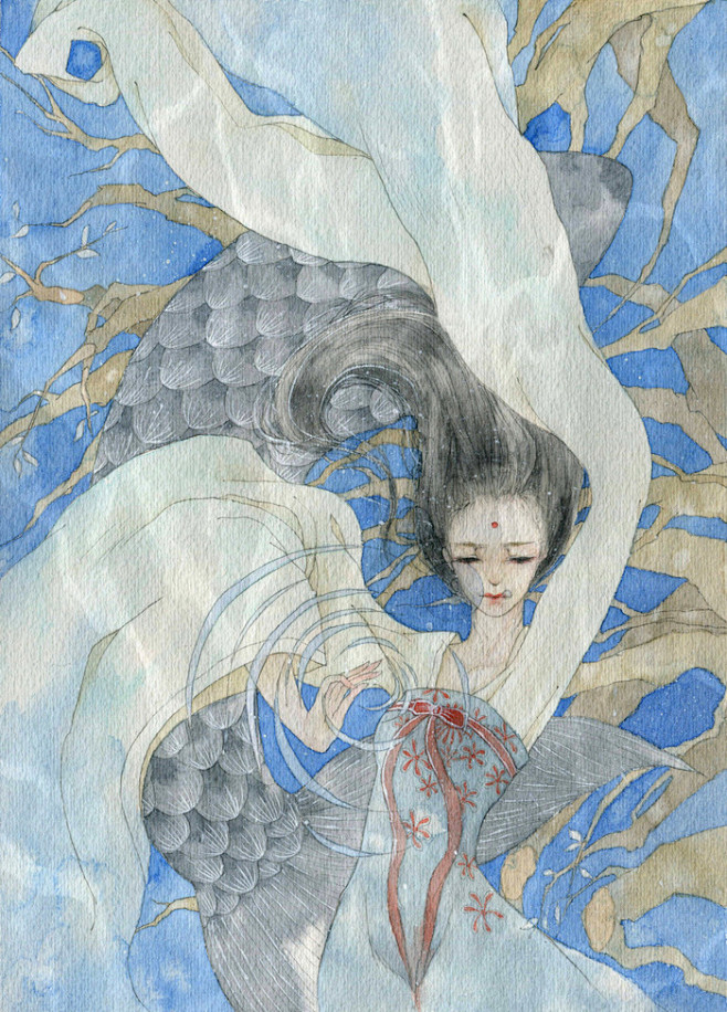 #涂鸦王国#   #戏水贺图#　#水彩#...