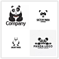 熊猫为素材的logo设计 ​​​​