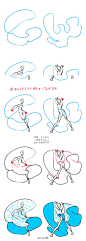 #绘画学习#   插画师もじさん的一组人物构图透视，透视渣学起来！ #插画艺术作品#