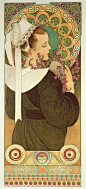 慕夏（mucha）——《石楠》《海滨刺芹》1902 ​