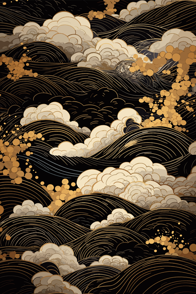 Golden Clouds | Vect...
