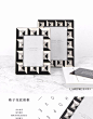 现代简约黑白格子木质烤漆相框6寸7寸画框创意摆件装饰品卧室床头-淘宝网