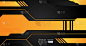 Orange yellow and black Abstract business backgrou