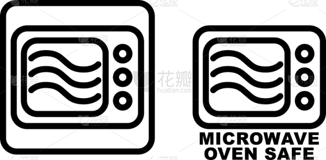 微波炉,安全的,黑色,图标,极简构图,容器,线条,一次性物品,风险,安全
