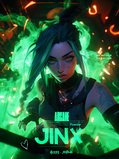 JINX_暴走萝莉金克丝AI生成海报 - 小红书