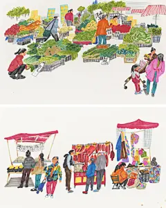 坐标西安：清凉山公园/电视塔/韦曲老街市场