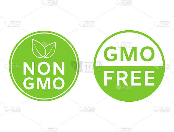 非转基因的图标。GMO免费徽章。健康有机食品理念。无转基因设计元素的标签，产品包装，食品符号，标志，