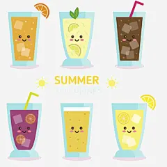 饮料表情包png免抠素材_新图网 https://ixintu.com 饮料 夏季 可爱 阳光 脸红 萌萌哒 橙子 柠檬 可乐 脸红符号