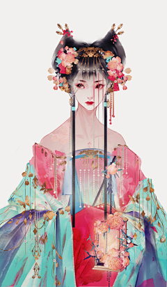整一下子采集到国风插画