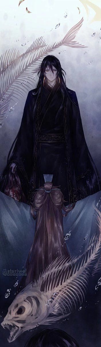 [cp]#天官赐福# 风师青玄，年方二八，身着白衣，背负长剑，臂挽拂尘，手持折扇，风流儒雅，仗义执言。其心似水，清澈明净。其性如风，洒然不拘 ...