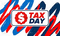 美国的国家纳税日。联邦报税截止日期。个人所得税申报表必须向联邦政府提交的日子。美国爱国的海报。矢量图