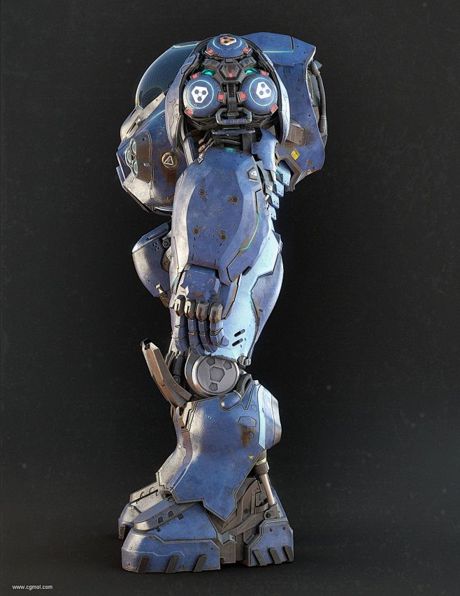重型机甲兵,3D机器人欣赏_CG插画_绘...