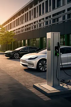 新能源充电桩摄影图图片