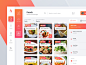 Cak Benu收银员应用程序#Reconcept饮料dasboard食物橙色收银员网络餐厅pos ui