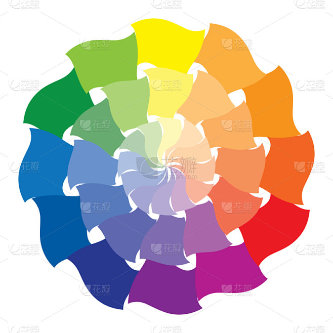 color wheel or color circle with twelve colors
