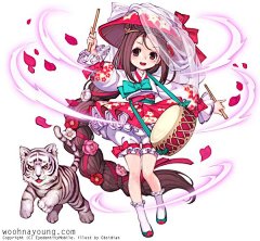 【韩国插画师 흑요석  充满民族服饰风情的人物插画】
作者博客：blog.naver.com/obsidian24
全图：O韩国插画师 흑요석 充满民族服饰风情的人物插画生日快乐# 
（OCG插画控 ）