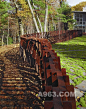 景观设计：韩国森林公园雕塑围栏