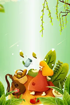 春游踏青春季旅游郊游海报
