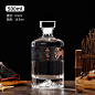观山玻璃酒瓶500ml火山高档白酒瓶高端一斤装喜宴酒瓶可logo空瓶