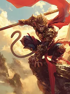 悟空不只黑神话，AI也画英武潇洒的齐天大圣 - 小红书