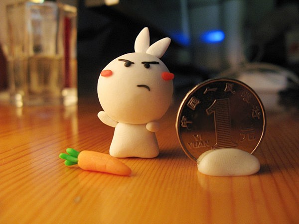 丢小咩哼哼我的胡萝卜真小手工软陶萌物鱼妹兔哦