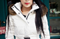艾莱依2014新款冬装羽绒服女正品女外套中长款大码毛领韩版加厚 #日韩#