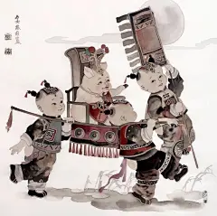 画家金格格 中国娃娃少数民族系列