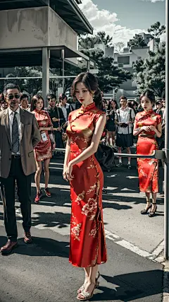 ai绘画之，高考开考，家长穿旗袍真的能给孩子好运气吗？-今日头条