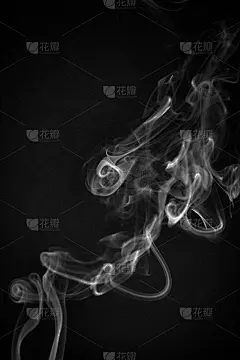 旋转弯曲的烟雾模式