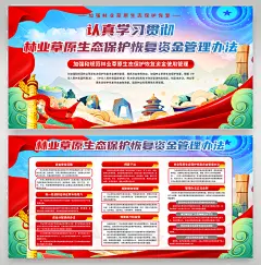 林业草原保护恢复资金展板