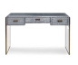 Brooklyn DeskDressing Table  Contemporary, Industrial, Transitional, MidCentury  Modern, Metal, Acrylic, Mirror, Desks  Writing Table by Julian Chichester