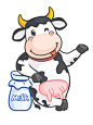 原创作品：[商业插画] 小奶牛——卡通形象设计  