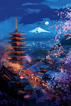 城市风景插画：京都 清水望山｜MJ_3_想养美短的贝儿_来自小红书网页版