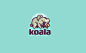 koala 考拉 树懒 动物 卡通 儿童  剪影 商标设计 图标 图形 标志 logo 国外 外国 国内 品牌 设计 创意 欣赏