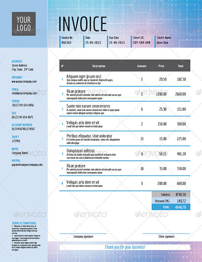 Invoice Template图片_数据报告图片素材-花瓣网