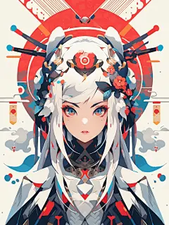 插画设计｜民族国潮风头像，这张真的很绝！