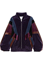 Koché - Oversized paneled velvet jacket : Multicolored velvet Zip fastening through front 63% acetate, 37% cupro; lining: 100% cotton Dry clean